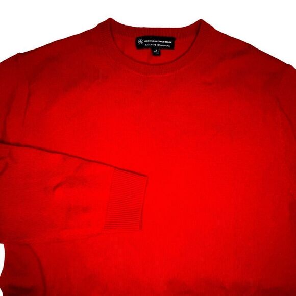 Deep Red Hart Schaffner Marx Merino Wool Sweater - Picture 1 of 8